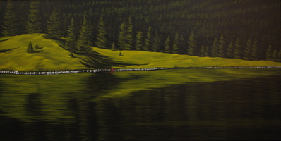 Calm Water - 15"x30" acrylic on canvas